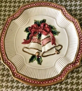 Fitz and Floyd Essentials Holiday Bells Canape oder Plätzchenteller  - Bild 1 von 5