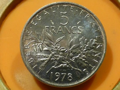 5 FRANCS - SEMEUSE - 1978 - RECHERCHEE & RARE QUALITE SPL ! - Photo 1/3