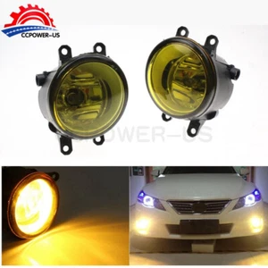 Pair of Yellow Fog Light For Toyota Corolla Camry Yaris Avalon Prius Venza Lexus - Picture 1 of 6