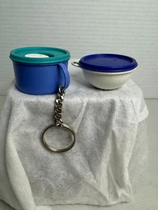 Tupperware Keychain Crystalwave Soup Mug Mini Tiny Gadget Blue Green & Fix n Mix - Picture 1 of 4