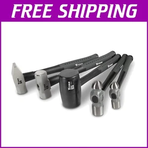 Durable 5-Piece Hammer Set: 16oz/32oz Ball Pein, Rubber Mallet & Sledge Hammer - Picture 1 of 10