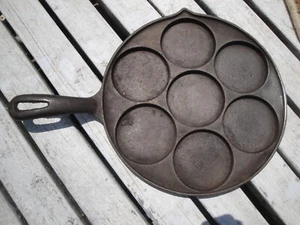 Griswold Gusseisen Plett Pfanne Nr 34 nie werkseitig fertig Probe? Prototyp? Alt - Bild 1 von 17