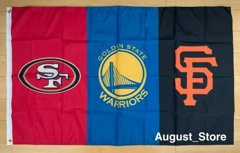 Bay Area Teams San Francisco 49ers Giants Golden State Warriors Flag 3x5 ft Cover