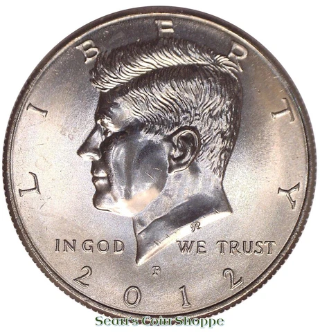 2012 P Uncirculated Kennedy Half 50C Philadelphia NIFC from Mint Roll Cover