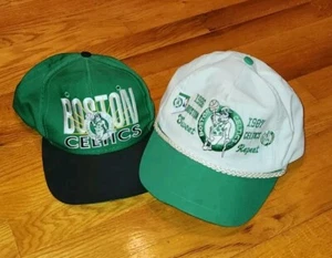 *WOW* VINTAGE Boston CELTICS HAT LOT Mens SNAPBACK basketball bird nba pins - Picture 1 of 12