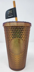 Bicchiere Starbucks 50° anniversario rame oro nido d'ape borchiato grande 16 oz tazza - Foto 1 di 9