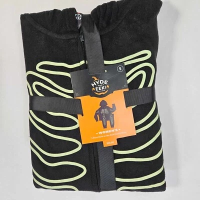 Hyde & Eek Sleep One Piece Women Small Hooded Halloween Glow-In-The-Dark Printed - Image 1 of 4