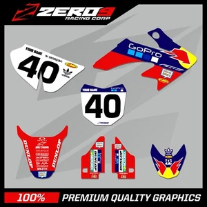KIT DE CALCOMANÍAS DE GRÁFICOS HONDA CRF 50 MOTOCROSS GRAPHICS MX PRO-GO ROJO/AZUL - Imagen 1 de 6