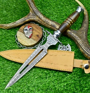 CUCHILLO DAGA HOJA DE ACERO J2 HECHO A MANO PERSONALIZADO, CUCHILLO DE CAZA, CUCHILLO DE BOTA, SN-766 - Imagen 1 de 8