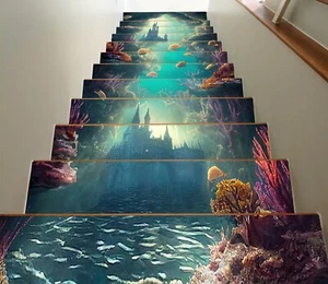 3D Castle G178 Stair Risers Decoration Photo Mural Vinyl Decal Wallpaper E - Picture 1 of 6