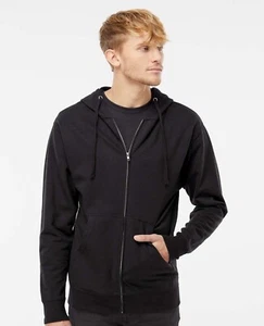 Independent Trading Co Sudadera Peso Medio Con Capucha Cremallera Completa SS4500ZP Nueva Negra L - Imagen 1 de 5