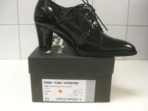 HOBBS BROGUES SHOES 4 37 black patent leather June high block heels BNIB rrp£139 - Picture 1 of 22