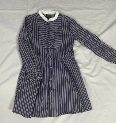 Vestido informal Polo Ralph Lauren niña púrpura a rayas talla 5 Foto 1 de 4