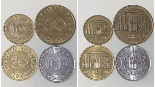 SARRE SAARLAND FRANKEN 1954 1955 Choisissez votre Monnaie