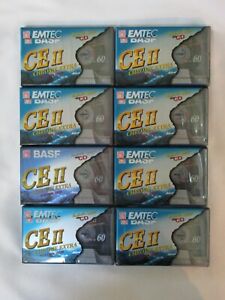 LOT 8 BASF Chrome Extra II 60 min Blank Cassette Tape Sealed New Recordable CE