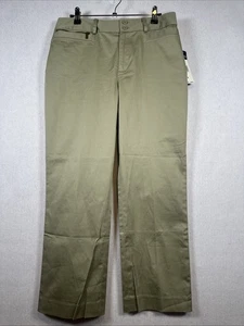 Chaps Damen grün salbeigfarben gerades Bein klassische Hose Größe 8 neu mit Etikett - Bild 1 von 8