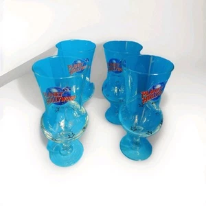 4 Planet Hollywood  Hurricane Cocktail Glasses Las Vegas Orlando New York Atl 16 - Picture 1 of 15