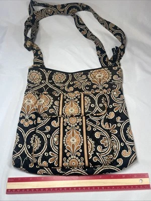 Vera Bradley Bolso Bandolera Acolchado Paisley Marrón y Negro Foto 1 de 4
