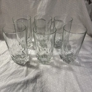 6 Vintage Arcoroc France ARTIC Clear Water Tumblers / Glasses 12oz 5 1/2” Tall - Picture 1 of 17