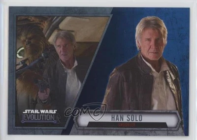2016 Topps Star Wars Evolution Blue Lightsaber Han Solo Smuggler #45 1u6 - Image 1 of 3