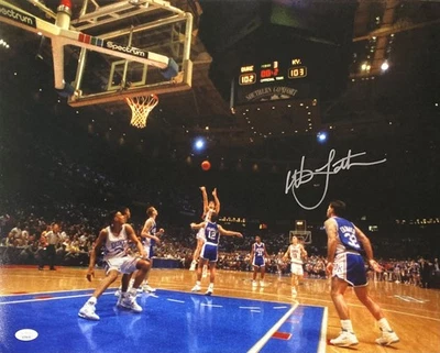 Foto firmada por Christian Laettner 16x20 Duke Blue Devils The Shot JSA ITP Foto 1 de 3