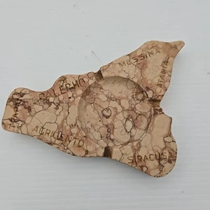 Vintage SIZILIEN 1944 Naturstein Aschenbecher Messina Catania Palermo Trapani Agrigento - Bild 1 von 3