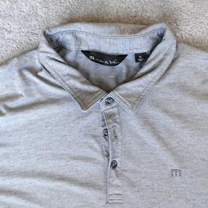 Camisa Travis Mathew Hombres XL Gris Brezo Patrón Moteado Polo Golf Informal Algodón - Imagen 1 de 9