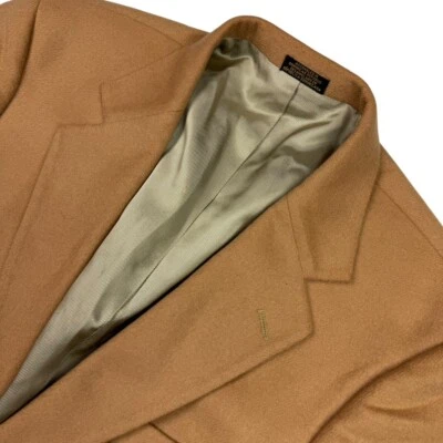 Blazer Stafford Para Hombre Mezcla Lana Franela 2 Botones Marrón • 40R Foto 1 de 4