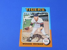 1975 TOPPS WOODIE FRYMAN #166 DETROIT TIGERS HIGH GRADE LOOKS PACK FRESH!