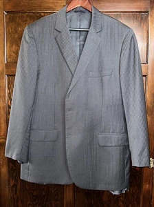 REDA 1818 MADISON Brooks Brothers Herren 2-teiliger grau gestreifter Wollanzug 46R 40X30 - Bild 1 von 21