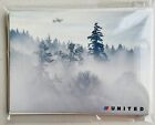 United Airlines Christmas / Holiday Cards - Lot of 8 - Misty Forest