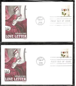 US Scott # 3498 & 3499 Love Letters FDC. Artmaster cachet. - Picture 1 of 1