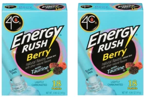 New 4C Energy Rush Berry Drink Mix, 4.96 Oz., 18 Packet (Pack of 2) - Picture 1 of 5