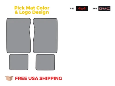 FITS 1973 GMC C25/C2500 Pickup Crew Cab Floor Mat 4pc Loop - Image 1 of 4