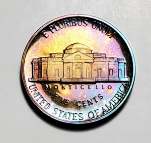 TONED 1982 S  JEFFERSON NICKEL PROOF UNC #C5958 - Picture 1 of 2