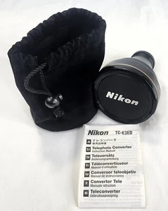 NIKON Tele Converter TC-E3ED 3x With Lens Caps, Instructions and Pouch - Picture 1 of 5