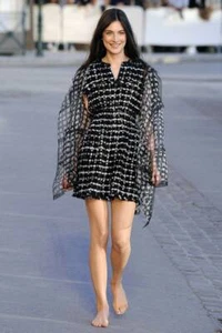 NWT CHANEL $5,235 11C Most Wanted CC Logo Fantasy Tweed Dress 42 40 New - Picture 1 of 12