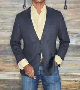 The Men's Store Bloomingdales Colombo Italy Cashmere Gray Blazer Jacket 40S - Picture 1 of 10