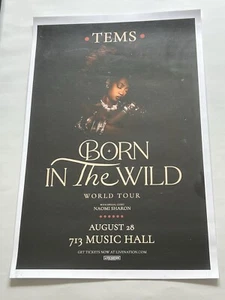 Tems "Born In The Wild" 11x17 Veranstaltungsort Poster.  8/28/24 - Bild 1 von 6