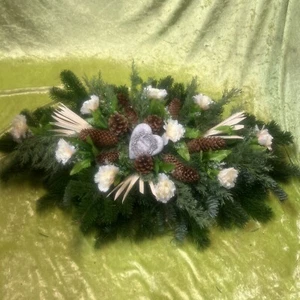 D22.5. a.  80x 40cm Grabdecke Kissen Gesteck Decke Grabgesteck Allerheiligen - Bild 1 von 4