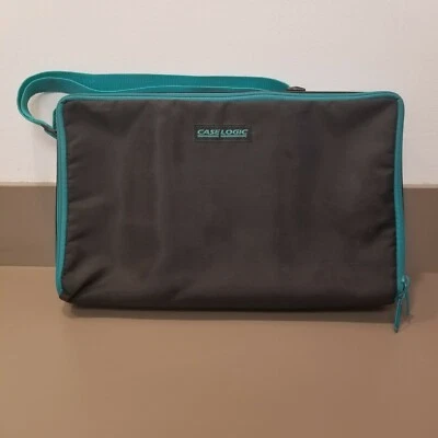 Vintage Case Logic 30 Cassette Tape Storage Holder Carry Case Teal Black USA - Image 1 of 4