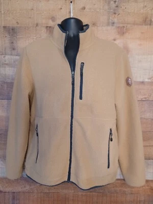 Free Country Men's Signature Sherpa Fleece Jacket Sz M 38-40 Camel Full Zip NWOT - Image 1 of 4