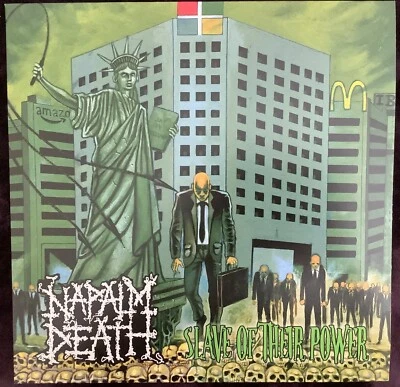 NAPALM DEATH SLAVE OF THEIR POWER LP RECORD GRINDCORE HOLLAND 1989 LIMITED NEW - Image 1 of 4