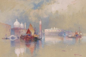 Impresión de arte giclee A View of Venice by Thomas Moran Museum envío gratis - Imagen 1 de 4