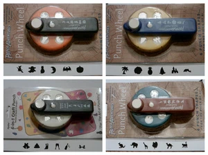 Paper Punch Wheels - HALLOWEEN, TROPICAL, WEDDING, ZOO - 6 Punches in 1 - RARE - Picture 1 of 5
