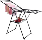 Black Winged Clothes Airer, Indoor/Outdoor Clothes Drying Rack with 15 M Line.