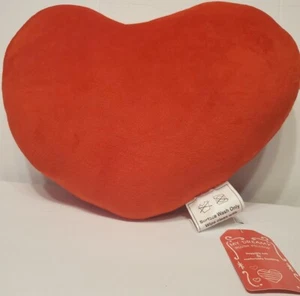NeW Heart Pillow Cute Decor Red Velvet Plush Stuffed Love Gift NWT - Picture 1 of 6