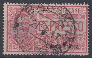 ERITREA 1907 25c RED EXPRESS LETTER FU (ID:763/D43607)