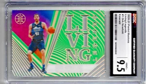 2020-21 Panini Illusions Dirk Nowitzki Living Legends Emerald CGC 9.5 - Picture 1 of 2