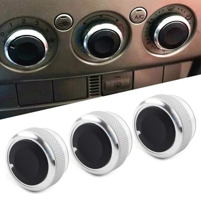 3x For Ford Focus MK2 MK3 Mondeo C/S-max Air Conditioner Switch Button Silver - Image 1 of 4